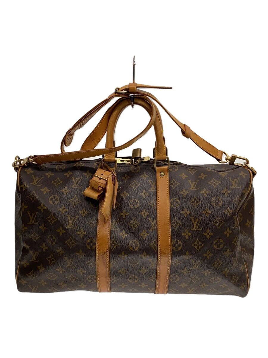 【中古】LOUIS VUITTON◆キーポル・バンドリエール45_モノグラム・キャンバス_BRW/PVC/BRW【バッグ】