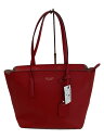 【中古】kate spade new york◆トートバッグ/レザー/RED【バッグ】