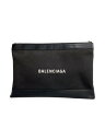 【中古】BALENCIAGA◆クラッチバッグ/キャンバス/BLK【バッグ】