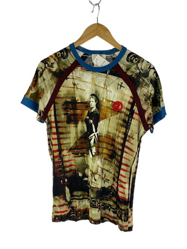 【中古】Jean Paul Gaultier◆GAULTIER 2/肖像画/半袖カットソー/S/マルチカラー/総柄/THJH-KM1-1066【レディースウェア】 【中古】Jean Paul Gaultier◆GAULTIER 2/肖像画/半袖カットソー/S/マルチカラー/総柄/THJH-KM1-1066【レディースウェア】