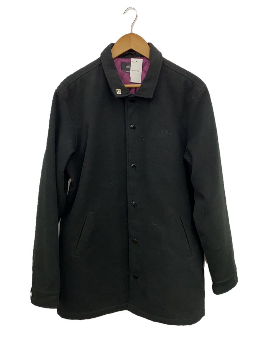 【中古】OBEY◆中綿コーチジャケット/L/ポリエステル/BLK【メンズウェア】