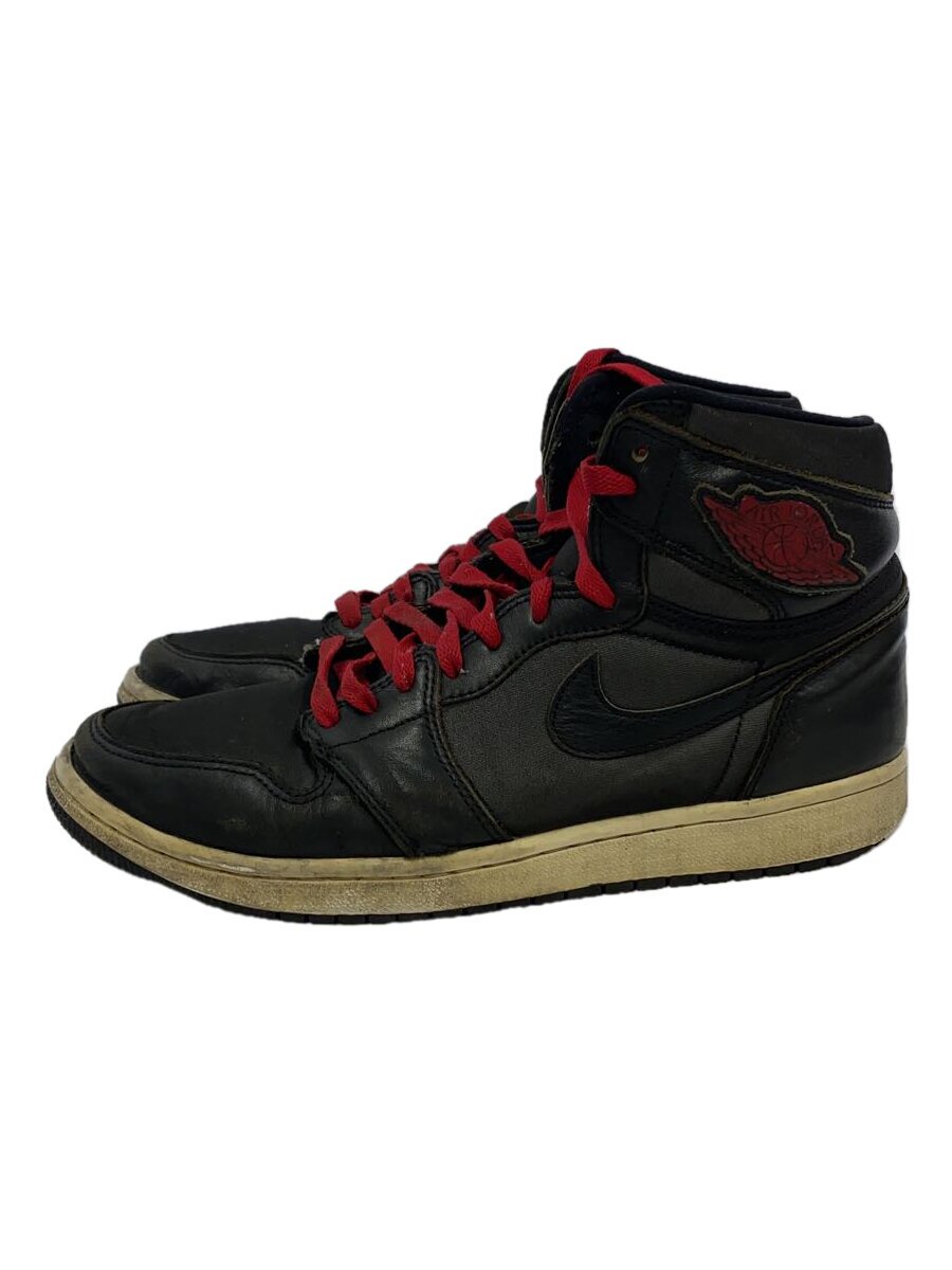 NIKE - 【中古】NIKE◆AIR JORDAN 1 RETRO HIGH OG/エアジョーダン1 レトロ/ブラック/555088-060/2【シューズ】