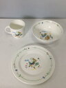 【中古】WEDGWOOD◆PETERRABBIT//洋食器その他/3点セット/WHT【キッチン用品】