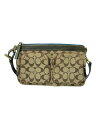 【中古】COACH◆シグネチャー/ウエストバッグ/--/ベージュ/総柄【バッグ】