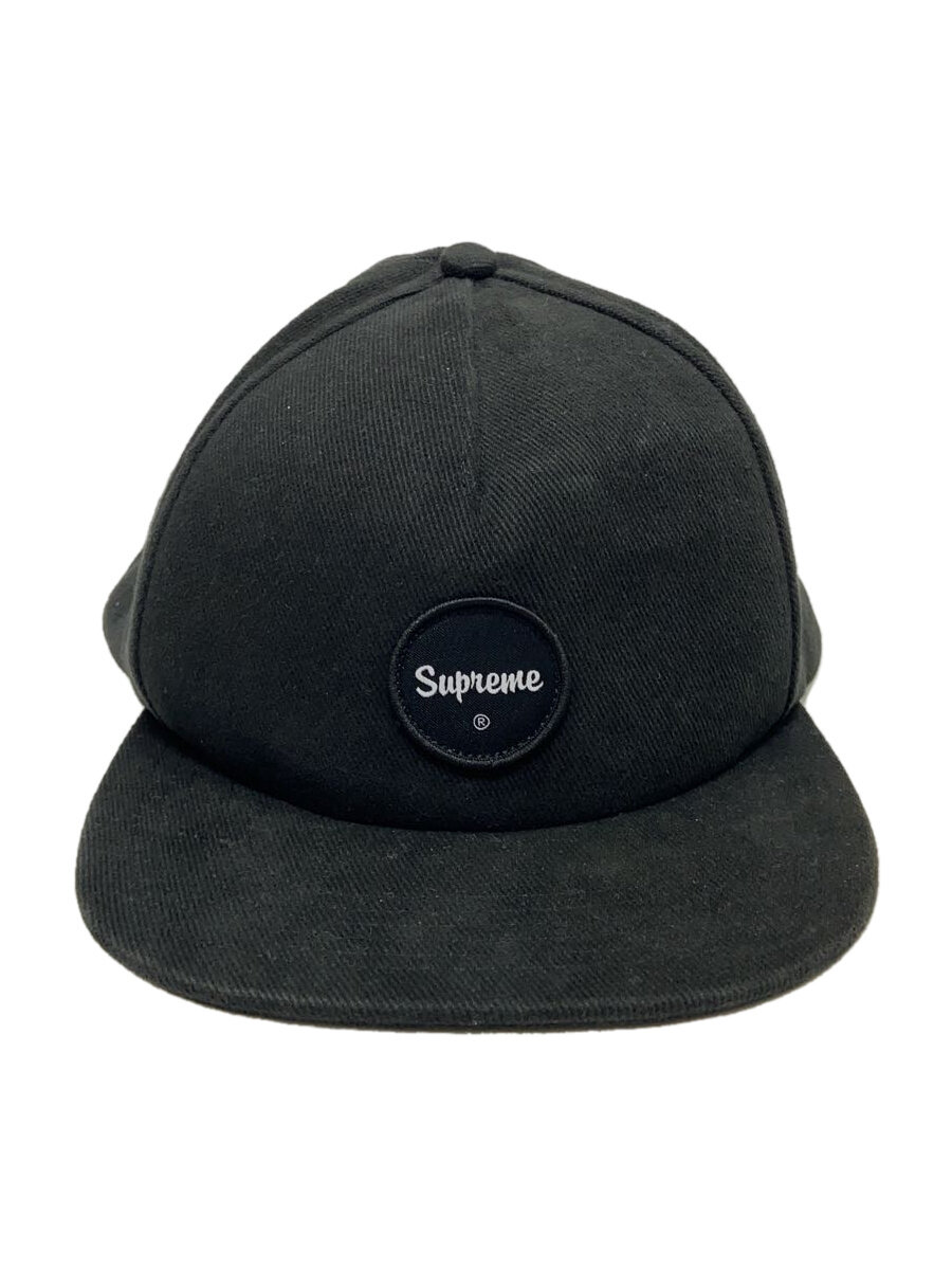 【中古】Supreme◆24SS/Twill Patch 5-Panel/キャップ/FREE/コットン/BLK/メンズ【服飾雑貨他】