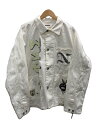 【中古】NEIGHBORHOOD◆MEMORIAL COVERALL JACKET/XL/コットン/ホワイト/総柄/251AQNH-JKM01【メンズウェア】