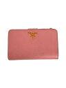 【中古】PRADA◆2つ折り財布/ピンク/レディース/1ML225【服飾雑貨他】