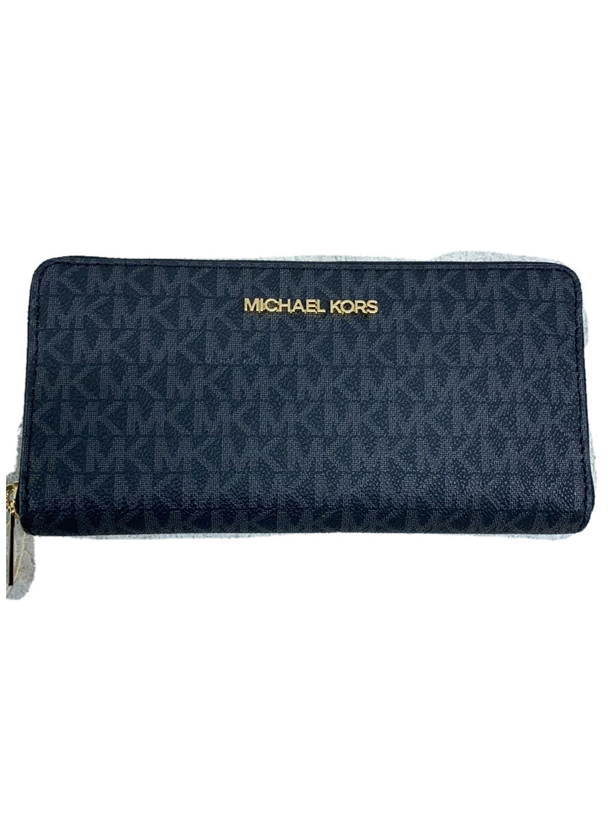 【中古】MICHAEL KORS◆長財布/--/BLK/総柄/レディース/35F8GTVE9B【服飾雑貨他】