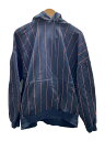 【中古】Keboz◆パーカー/L/コットン/BLK/ストライプ【メンズウェア】