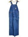 【中古】Carhartt◆オーバーオール/38/デニム/IDG/無地/R07 DST【メンズウェア】