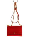 【中古】TORY BURCH◆ショルダーバッグ/レザー/RED/無地【バッグ】