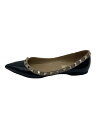 【中古】VALENTINO◆フラットパンプス/35.5/BLK【シューズ】