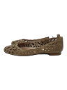 【中古】VALENTINO GARAVANI◆フラットパンプス/35/BEG【シューズ】