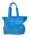 【中古】agnes b VOYAGE◆トートバッグ/レザー/BLU【バッグ】