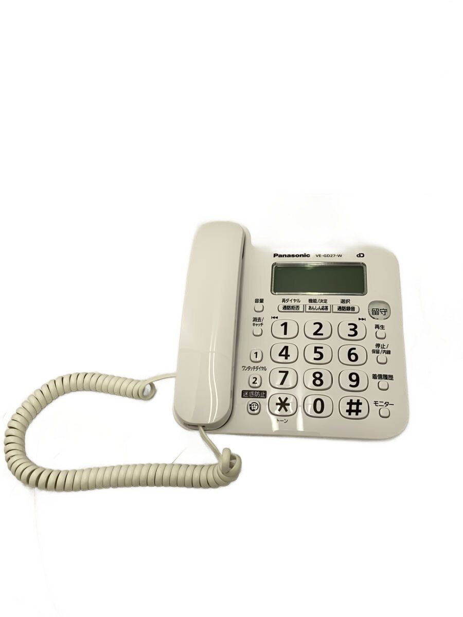 Phones - 【中古】Panasonic◆電話機 VE-GD27DW-W【家電・ビジュアル・オーディオ】