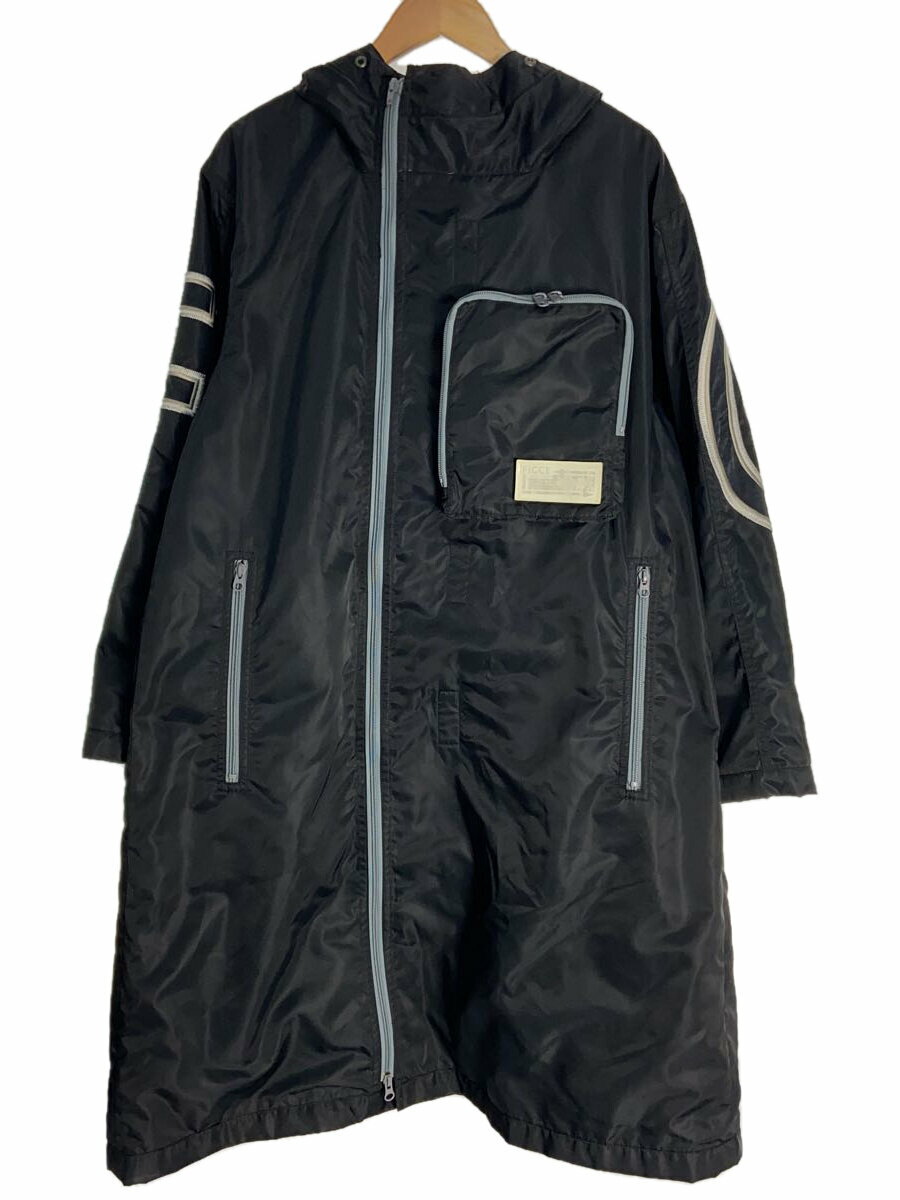 【中古】ficce◆コート/--/ナイロン/BLK/R-480//【メンズウェア】