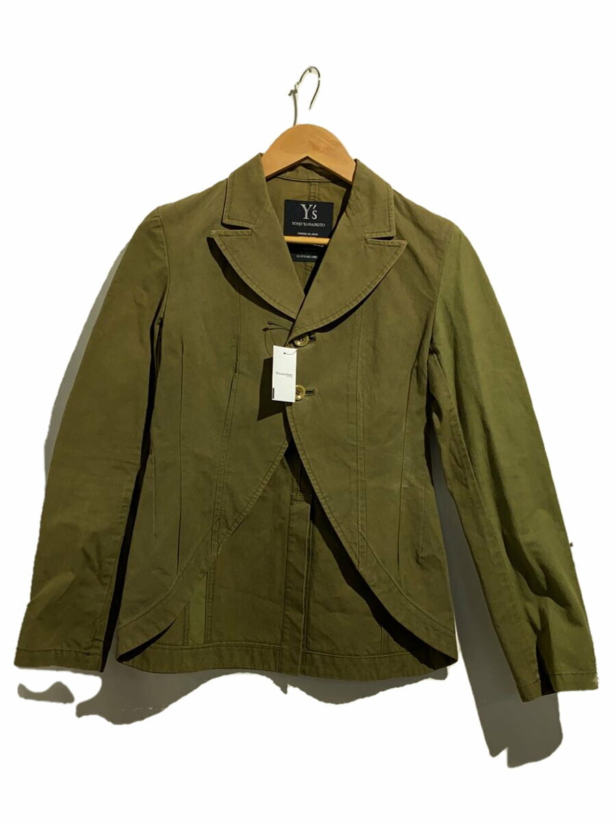 【中古】Y’s◆ジャケット/2/コットン/カーキ/YJ-J24-045【レディースウェア】