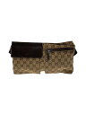 【中古】GUCCI◆グッチ/28566/ウエストバッグ/GGプラス/ビニール/ブラウン【バッグ】