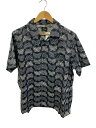 【中古】Needles◆半袖シャツ/S/レーヨン/BLK/総柄/EJ368【メンズウェア】(4)