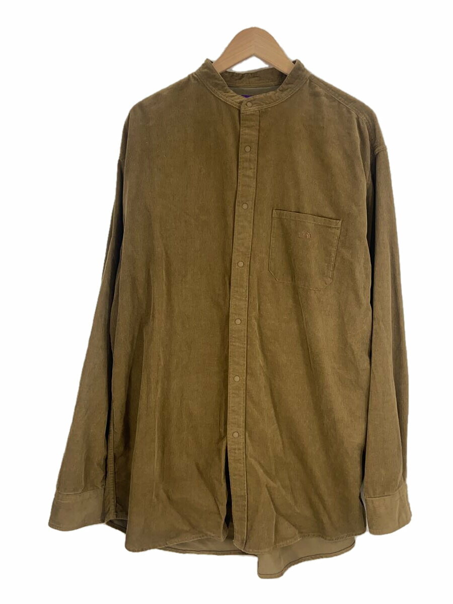 【中古】THE NORTH FACE PURPLE LABEL◆タグ付/ノーカラーシャツ/長袖シャツ_NT3159N/XL/コーデュロイ/CML【メンズウェア】