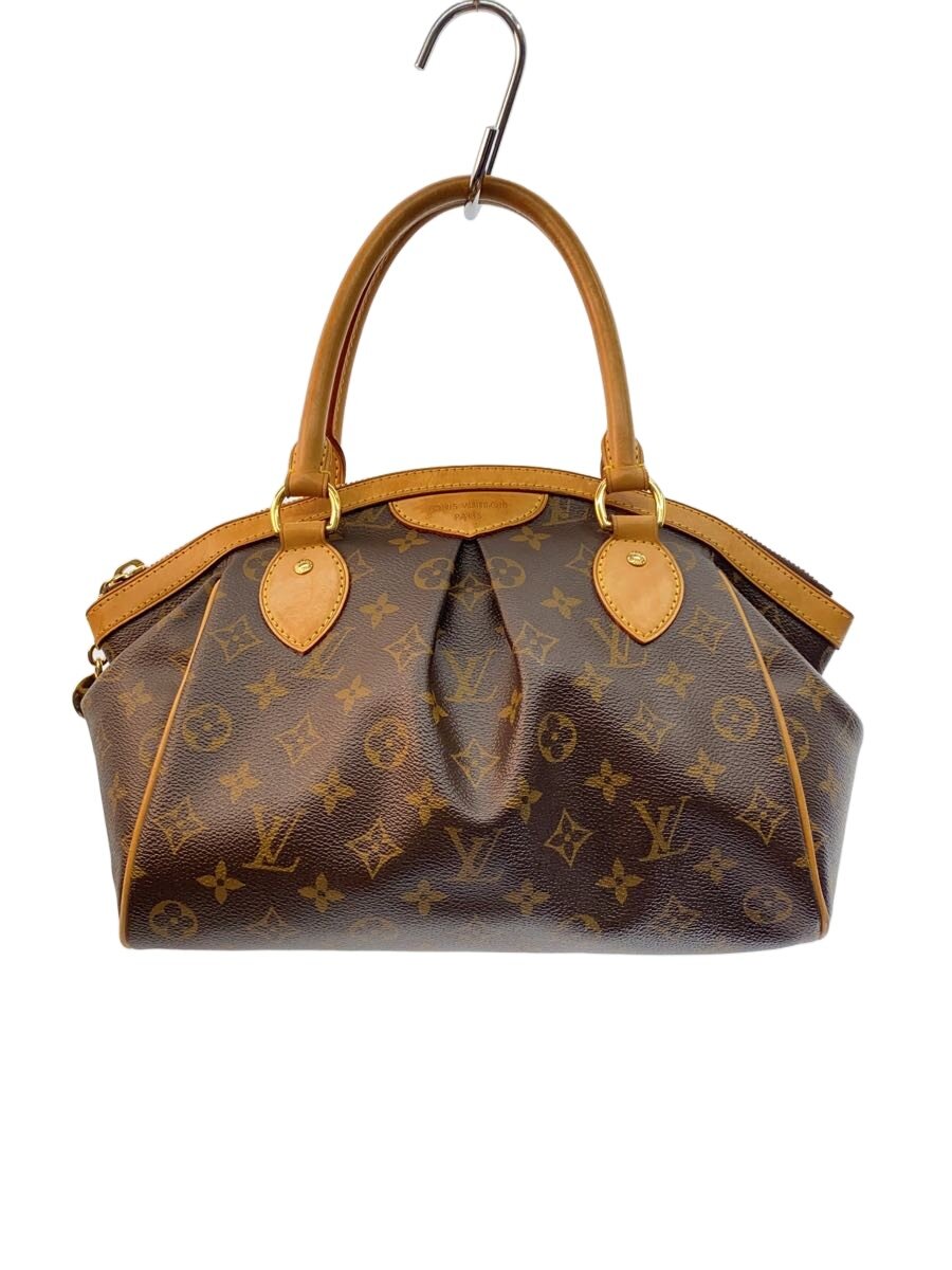 【中古】LOUIS VUITTON◆ティヴォリPM_モノグラム・キャンバス_BRW/PVC/BRW/M40143/VI2008/レザーヒビワレ有【バッグ】