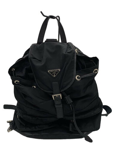 【中古】PRADA◆リュック/ナイロン/BLK【バッグ】 【中古】PRADA◆リュック/ナイロン/BLK【バッグ】