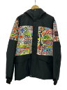 【中古】QUIKSILVER◆MISSION PRINTED BLOCK JK/スキー/スノボウェアー/L/BLK/EQYTJ03339【スポーツ】
