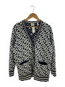 【中古】BURBERRY◆カーディガン(厚手)/S/ウール/BLK/モノグラム//【メンズウェア】