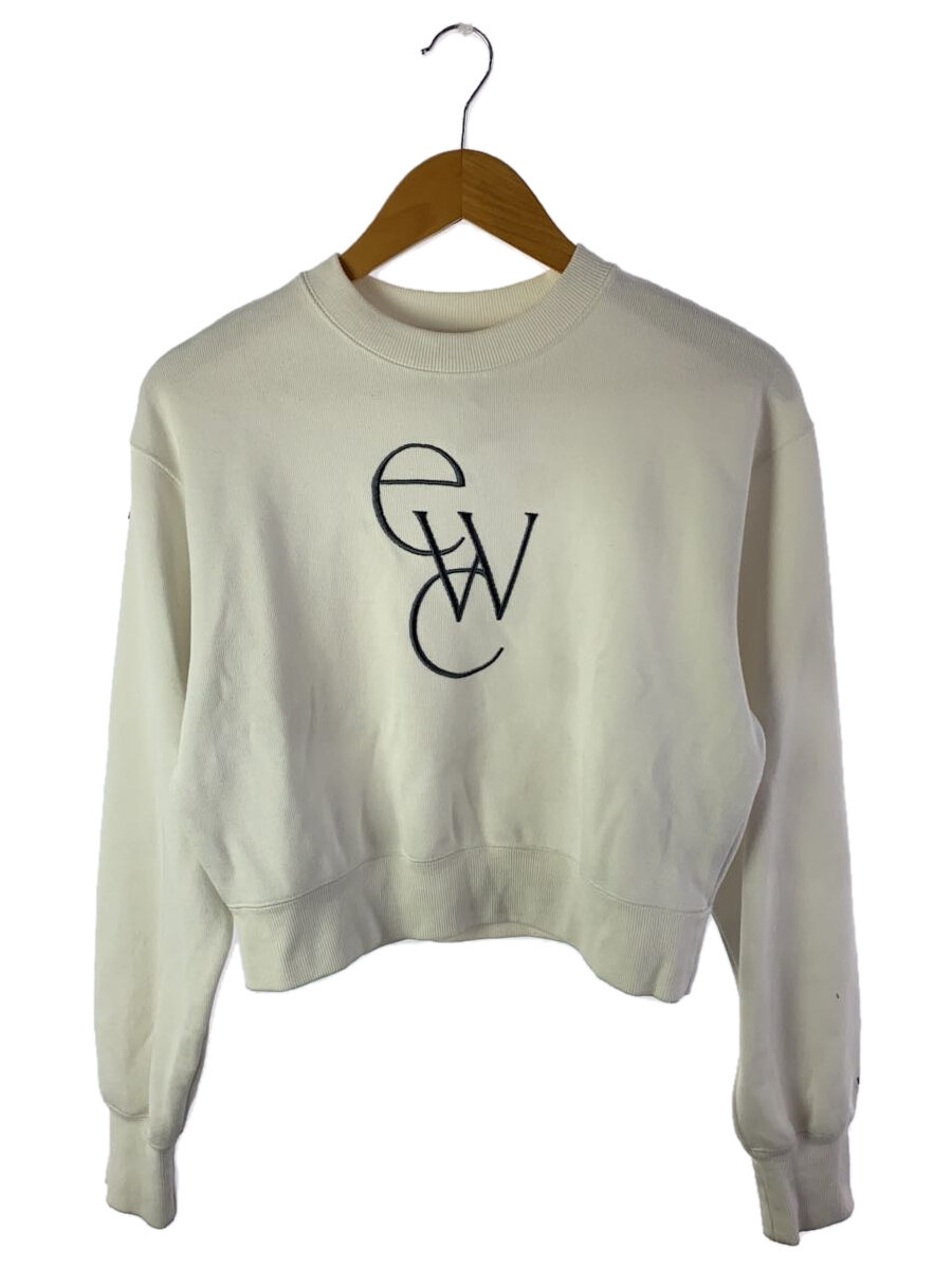 【中古】emmi◆24SS/ショート丈ロゴスエット/スウェット/one/ポリエステル/WHT/13WCT241091//【レディースウェア】