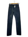 【中古】Maison Margiela◆24AW/ブラックジーンズ/ストレートパンツ/26/コットン/BLK/無地/S51LA0177【レディースウェア】