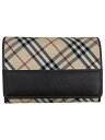 【中古】BURBERRY◆2つ折り財布/PVC/CRM/チェック/レディース【服飾雑貨他】