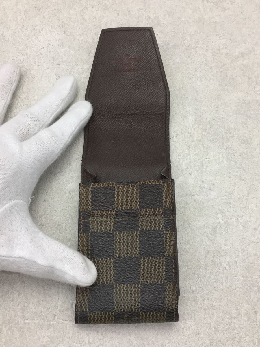 【中古】LOUIS VUITTON◆エテュイ・シガレット_ダミエ・エベヌ_BRW/--/BRW【服飾雑貨他】 3