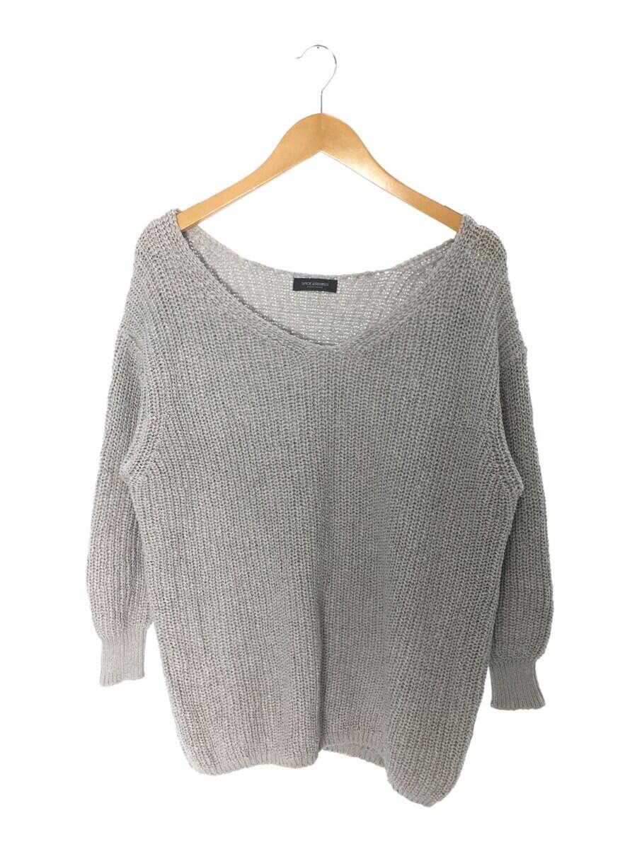 【中古】Spick&Span◆セーター(厚手)/--/コットン/グレー/18-080-200-4220-1-0【メンズウェア】