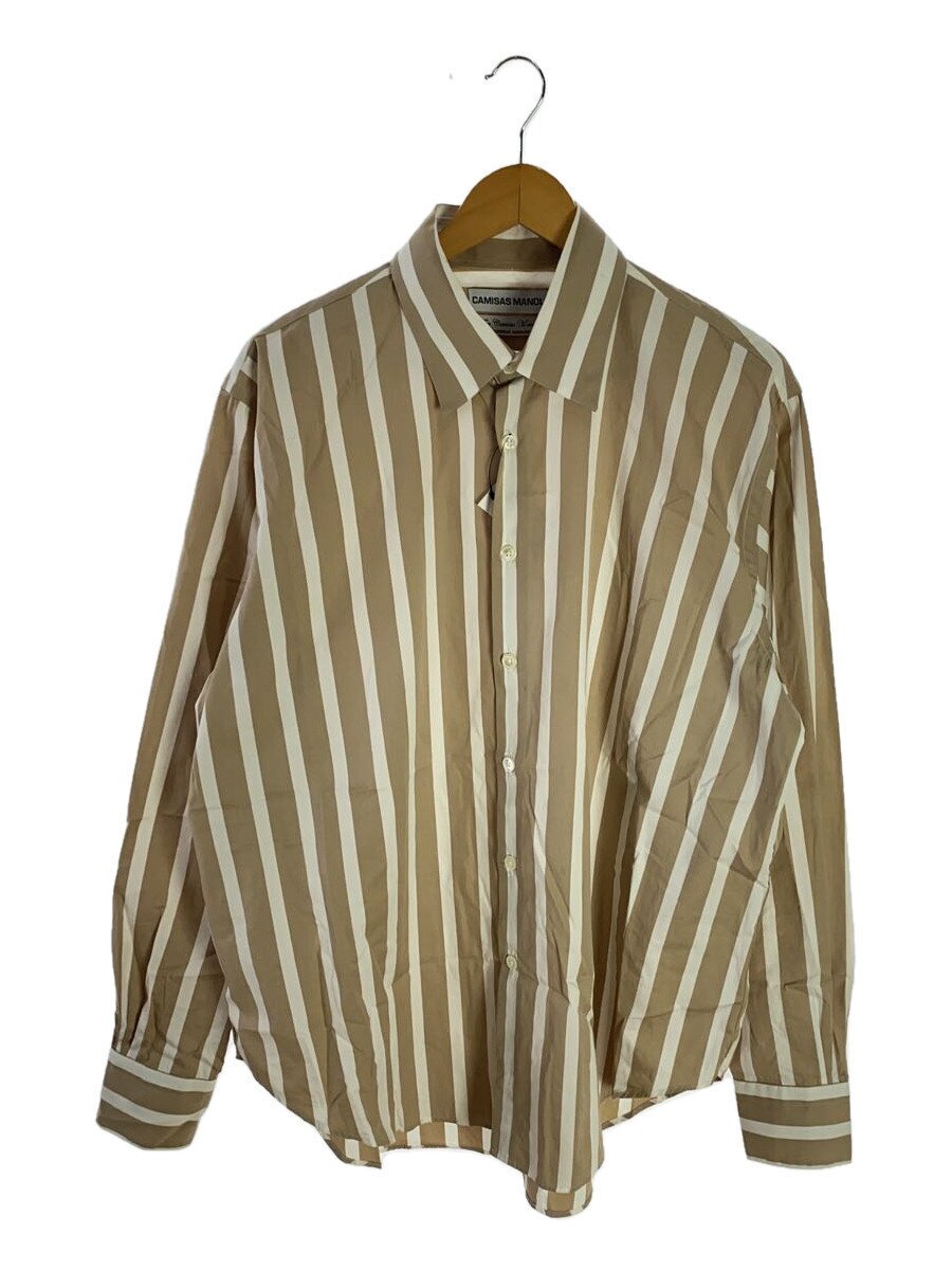 CAMISAS MANOLO/長袖シャツ/50/コットン/マルチカラー/ストライプ