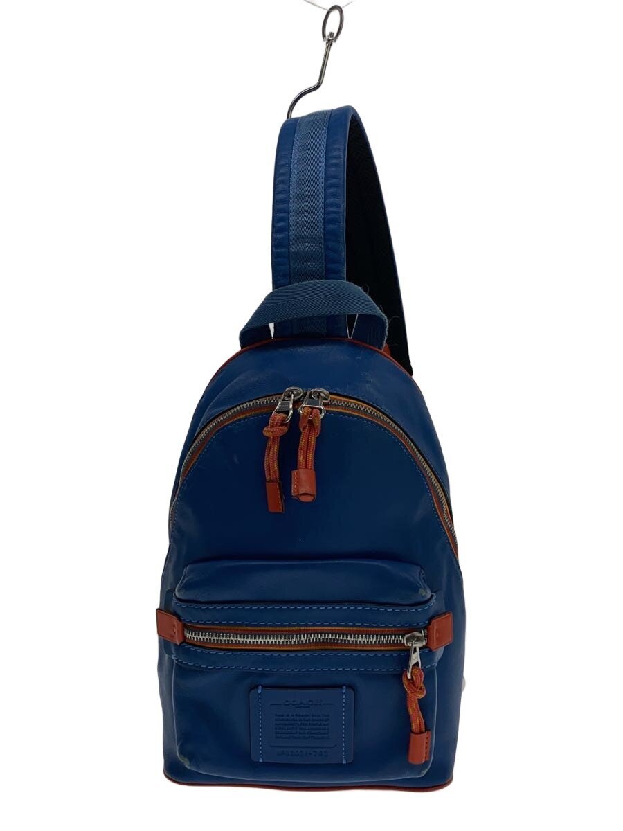 COACH - 【中古】COACH◆ショルダーバッグ/レザー/BLU/2021-763【バッグ】