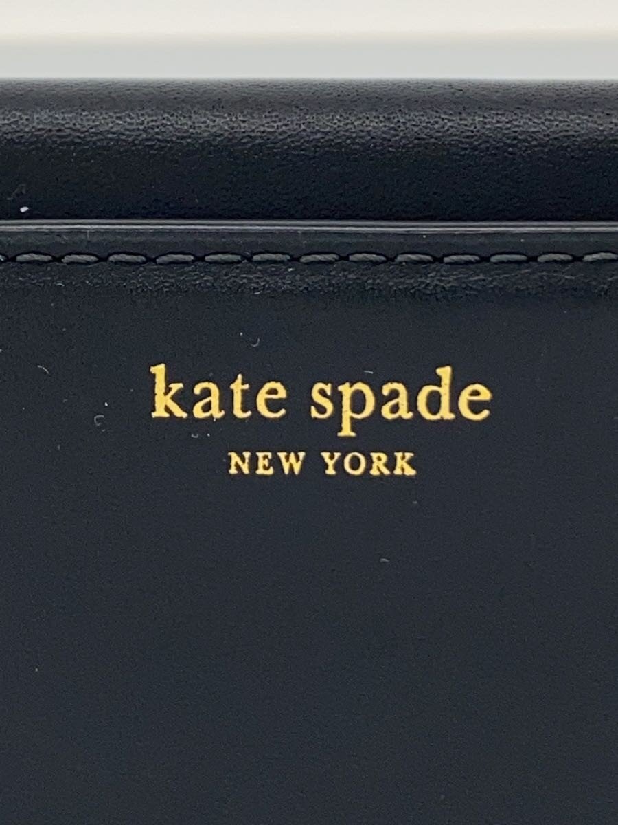 【中古】kate spade new york◆3つ折り財布/フェイクレザー/BLK【服飾雑貨他】