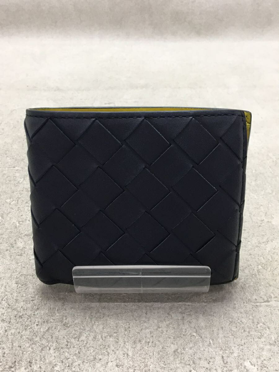 【中古】BOTTEGA VENETA◆2つ折り財布/--/NVY/メンズ【服飾雑貨他】