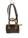 【中古】LOUIS VUITTON◆ミニ・スピーディ_モノグラム・キャンバス_BRW/PVC/BRW【バッグ】