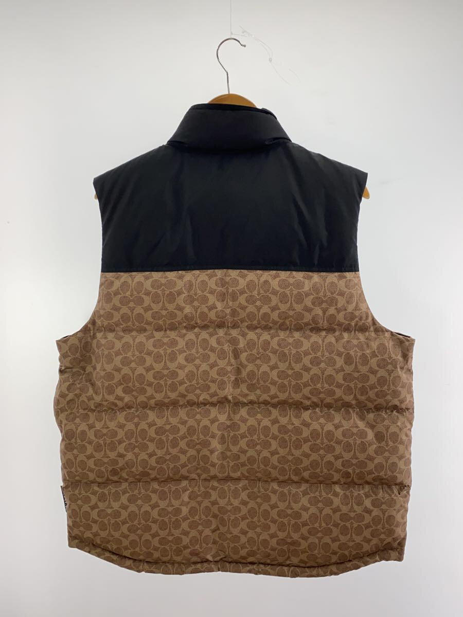 【中古】COACH◆ダウンベスト/XL/ポリエステル/BEG/CU801//【メンズウェア】