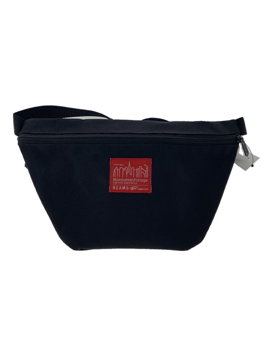 【中古】Manhattan Portage◆ウエストバッグ/--/BLK/無地/BEAMSコラボ【バッグ】