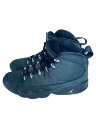 NIKE◆AIR JORDAN 9 RETRO/エアジョーダンレトロ/ブラック/302370-013/28cm/BLK