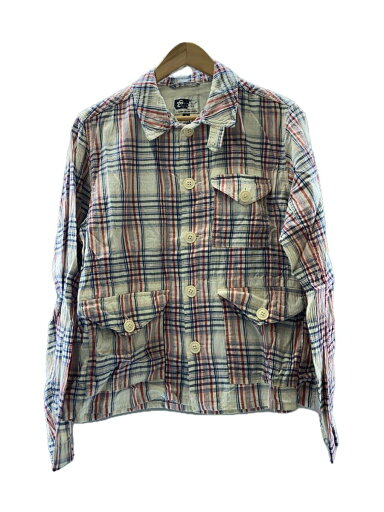 【中古】Engineered Garments◆ジャケット/S/コットン/WHT/チェック【メンズウェア】 【中古】Engineered Garments◆ジャケット/S/コットン/WHT/チェック【メンズウェア】