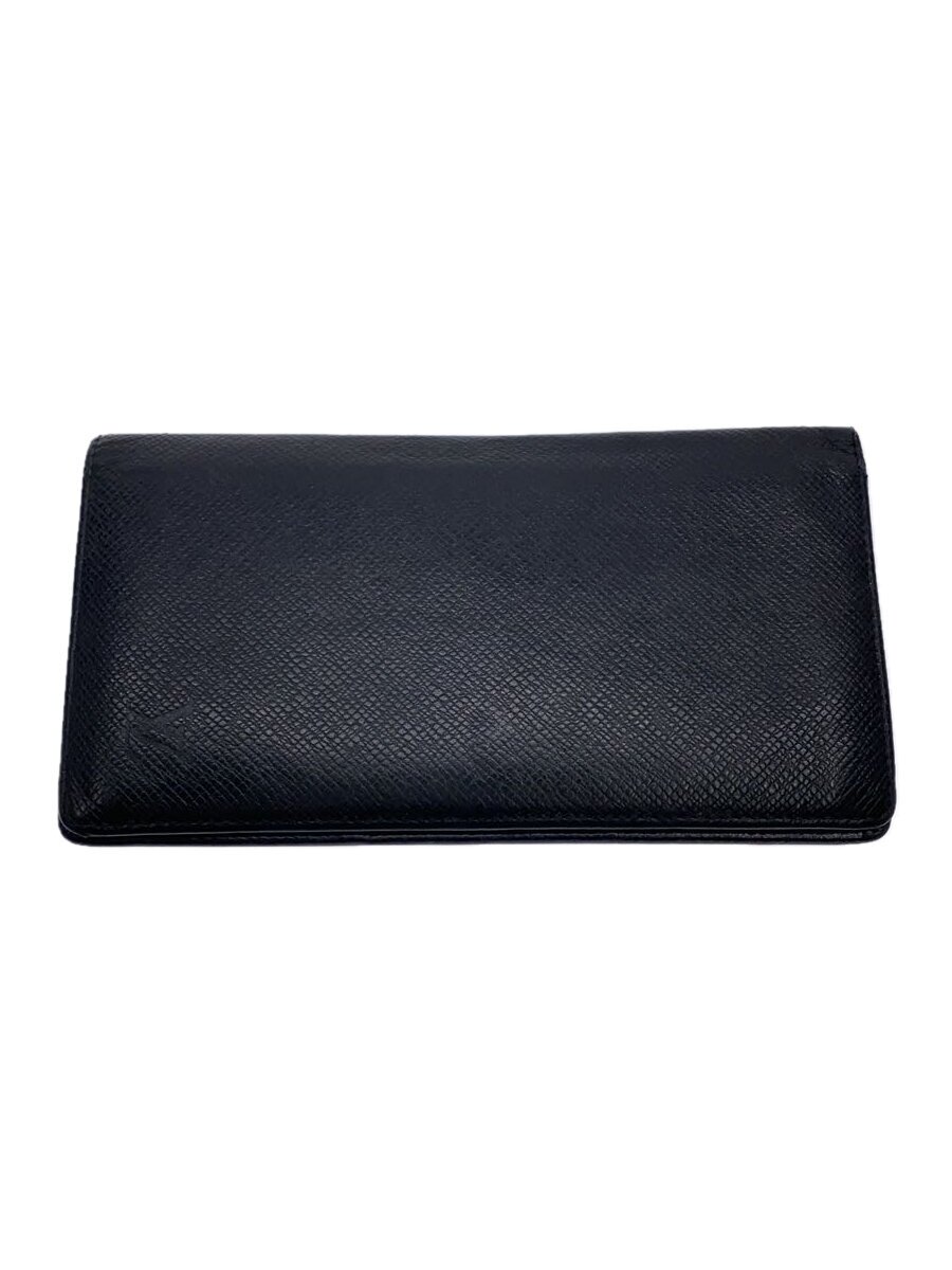 Rakuten - 【中古】LOUIS VUITTON◆ポルト・フォイユ・プラザ_タイガ_BLK/レザー/BLK/無地/メンズ//【服飾雑貨他】