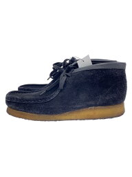 【中古】Clarks◆WALLABEE BOOT/チャッカブーツ/UK8/BLK/スウェード/35409/スレ使用感有【シューズ】