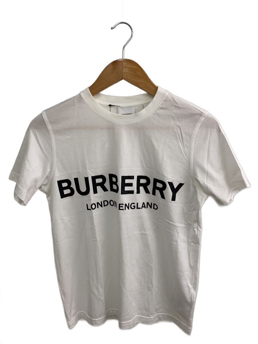 【中古】BURBERRY LONDON◆8008894/BURW01W/Tシャツ/XS/コットン/WHT【レディースウェア】