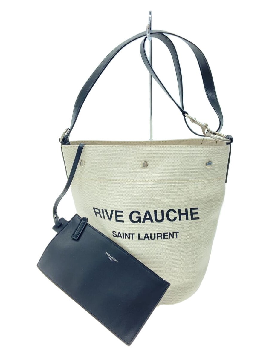 Rakuten - 【中古】SAINT LAURENT◆Canvas Rive Gauche bucket bag/キャンバス/ベージュ/VLR669299・0621【バッグ】