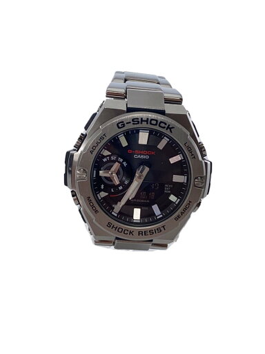 【中古】CASIO◆ソーラー腕時計_G-SHOCK/アナログ/ステンレス/BLK/SLV【服飾雑貨他】 【中古】CASIO◆ソーラー腕時計_G-SHOCK/アナログ/ステンレス/BLK/SLV【服飾雑貨他】