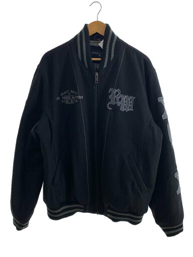 【中古】ROCAWEAR◆スタジャン/XL/ウール/BLK【メンズウェア】 【中古】ROCAWEAR◆スタジャン/XL/ウール/BLK【メンズウェア】