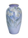 【中古】深川製磁◆壷・花瓶/BLU/胡蝶蘭/色絵彩磁【インテリア小物・日用雑貨】
