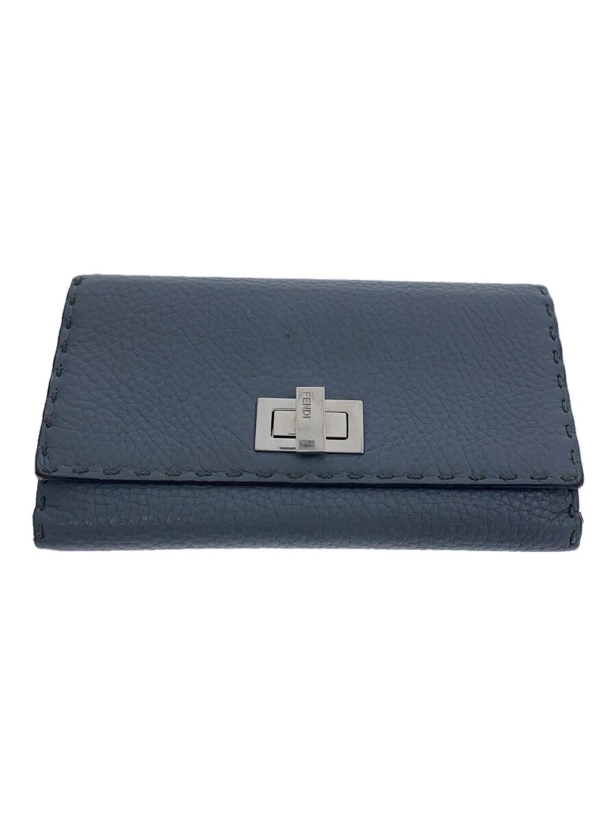 【中古】FENDI◆長財布/レザー/IDG/レディース【服飾雑貨他】